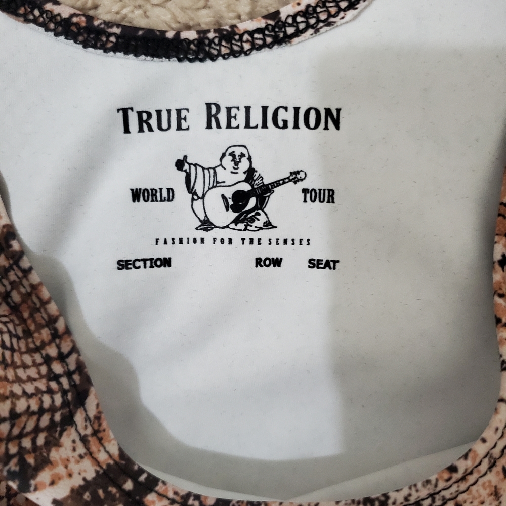 True Religion Bodied Python Bodycon Dress Size Large - Picture 3 of 10